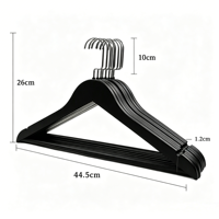 Cintres en bois massif modernes et minimalistes noir et blanc, antidérapants, style épaule, pour la vente en gros transfrontalière