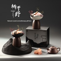 Ensemble de pierres diffuseuses haut de gamme qualité hôtelière – Diffusion sans flamme d'huiles essentielles pour aromathérapie – Parfum d'ambiance pour la maison – Cadeau – Crystal Mountain Fields