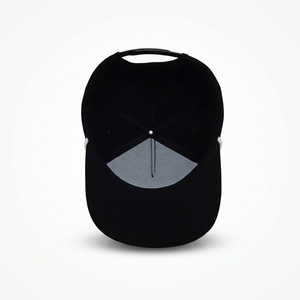Casquette Snapback Structurée à 5 Panneaux Gris Uni Personnalisée en Gros, Casquette de Baseball à Visière Plate à Profil Moyen et Visière Plate à Profil Élevé - Product Image 3