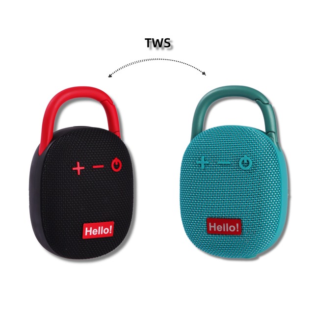 Professional Mini Travel Metal Clip Outdoor Water Proof Fabric Woofer Speaker Good Sound High Quality Heavy Bass Loud Speaker