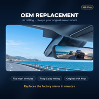 Caméra de recul numérique universelle Sinjet Wifi, type séparé, streaming 2K, écran complet 9,35 pouces, H6 Pro Mirror DashCam