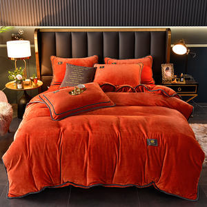 Milch Flanell Fleece 4-teiliges Bettlaken-Set Einfarbige benutzer definierte Decke Matratzen bezug für den Heimgebrauch Bulk Items Online Günstige Anbieter - Product Image 3