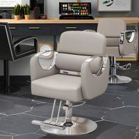 Fauteuil de Barbier Professionnel Rotatif et Relevable au Design Moderne pour Salons de Coiffure et Salons de Beauté