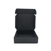 Boîte d'expédition en carton ondulé noir personnalisée, imprimée avec logo