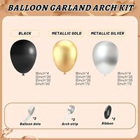 Kit d'arche de ballons personnalisée, ensemble d'arche de ballons en latex rose, or et noir pour la décoration de baby shower, de mariage, de fête d'anniversaire