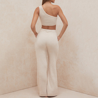 Pantalon large pour femme Pantalon en chenille décontracté pour femme