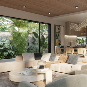 Diseño de Interiores de Casa Directo de Fábrica, Diseño de Interiores Moderno y Minimalista con Vista al Mar, Renderizado 3D, Decoración <span class=keywords><strong>del</strong></span> Hogar - Product Image 2