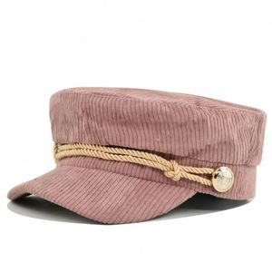 Casquette Gavroche Tendance pour Femme, Chapeau Classique Style Pêcheur Grec, Casquette Vintage en Tissu Velours Côtelé pour Femme, Cadeau - Product Image 3