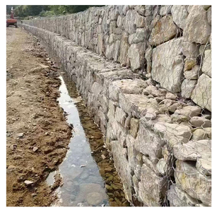 Sıcak Fırsat Kolay Kurulum 2x1x1m Galvanizli Demir Tel <span class=keywords><strong>Gabion</strong></span> Kutusu Kaynaklı Hasır 50x200mm Kare Delikli İnşaat İstinat Duvarı Sepeti - Product Image 1