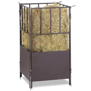 JH-Mech Outdoor 120 Gallon Capacity Floor Hay Feeder For Livestock Forage Stable Durable Multifunctional Heavy-Duty Hay Rack