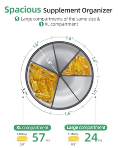 Boîte de rangement transparente pour pilules en plastique de qualité alimentaire, étanche à l'humidité, organisateur de médicaments pour pilules et vitamines, vente en gros - Product Image 4
