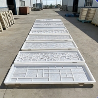 Panneaux muraux 3D en plastique en gros pour extérieur, moules durables en béton préfabriqué pour clôtures et plaques murales en ciment
