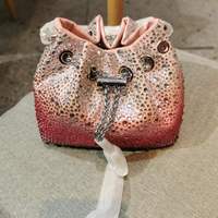 2025 Guangzhou Haute Qualité Usine Personnalisée Tout Logo Sac à Main Seau en Strass Classique Sac à Bandoulière Pochette de Soirée pour Femmes
