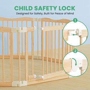<span class=keywords><strong>Corral</strong></span> Plegable Grande de <span class=keywords><strong>Madera</strong></span> para Bebés y Niños Pequeños - Product Image 3