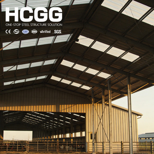 Casa Prefabricada Personalizada de Estructura de Acero Ligero para Granjas Avícolas / Gallinero Prefabricado / Establos para Vacas Lecheras / Edificio para Cría de Ganado - Product Image 1