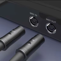 Port MIDI personnalisé USB A 2.0 vers DIN 5 broches câble d'édition de musique MIDI-in MIDI-out pour équipement audio