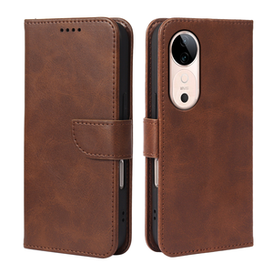 Étuis de téléphone portables en cuir luxueux pour Vivo S20 Y19S Y300 Pro V40 Lite IQOO Z9 Z9X Z8X avec porte-carte d'identité, étui à rabat NFC - Product Image 3