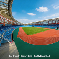 Expédition rapide DDP Système synthétique PU complet Piste athlétique extérieure Absorption des chocs Antidérapant Terrain de sport universitaire Couleur personnalisée
