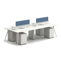 Meubles de bureau commerciaux en gros, design moderne, poste de travail de bureau 6 places, table de bureau, poste de travail informatique