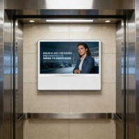 Tablero de Anuncios Digital, Señalización para Elevador, Montaje en Pared |   Pantalla LCD Vertical para Escuelas, Hospitales y Vestíbulos Gubernamentales