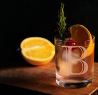 Verre à whisky/cocktail personnalisé avec logo, 10 oz, épais, réutilisable, bord doré, gravé sablé, vente en gros