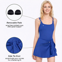 Maillot de bain menstruel personnalisé en gros, 4 couches anti-fuite, taille haute, robe de bain UPF 50+, coussinets amovibles, OEM, pour femme