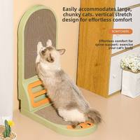 Griffoir mural pour chat en forme de L, design demi-rond vertical, robuste, sans désordre, jouet pour chat, planche à griffer