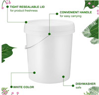 Seau portable XINQIANG 5L de qualité industrielle en PP, anti-fuite, recyclable, avec couvercle, pour engrais/peinture et utilisation de l'eau - Vente en gros