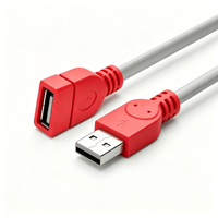 Cable de Extensión USB 2.0 Macho a Hembra, 480 Mbps, Cable de Datos Macho a Hembra con Cubierta de PVC, Longitud Personalizada para Impresora, Teclado, Ratón