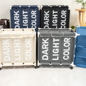 Pieghevole Cesto della biancheria Organizzatore Per I Vestiti Sporchi Paniere Della Lavanderia grande sorter <span class=keywords><strong>Tre</strong></span> Griglie Pieghevole Cestino Pieghevole - Product Image 1