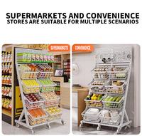 Étagère de présentation en métal pour bonbons et snacks, panier en fil métallique pour biscuits, présentoir pour chips