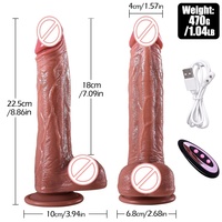 Dildo réaliste texturé marron, épaissi et agrandi pour l'orgasme masculin et féminin, jouet anal pour adultes - BJD-E017