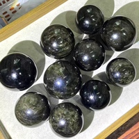 Sphère de cristal d'obsidienne dorée naturelle de haute qualité, boule de pierre précieuse, boule de cristal de guérison, grossiste en pierres précieuses