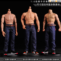 Vêtements de poupée personnalisés en gros, échelle 1:6, jeans classiques en denim pour figurines d'action LV06-1 Guangdong