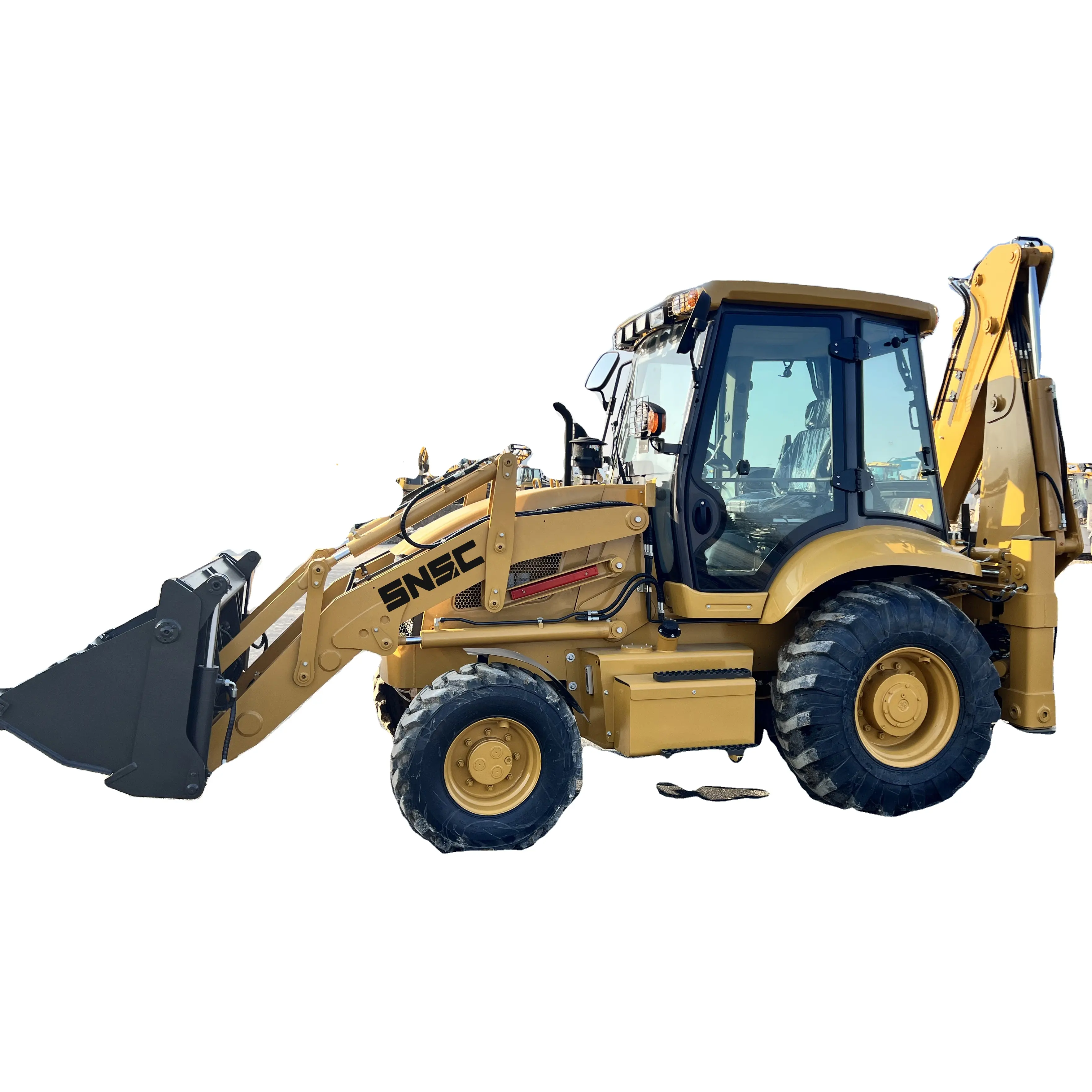 388H Hydraulic Mini Loader 4x4 Wheel Outrigger Backhoe Excavator with Hydraulic Steering for Farms