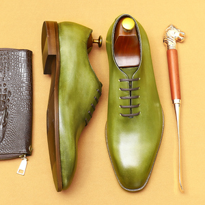 Chaussures habillées pour hommes en cuir pleine fleur, doublure en cuir de vache véritable, chaussures Oxford formelles de style britannique, chaussures de mariage pour le marié - Product Image 6