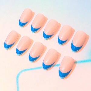 <span class=keywords><strong>Uñas</strong></span> Postizas Personalizadas con Logotipo, 24 Piezas, <span class=keywords><strong>Color</strong></span> <span class=keywords><strong>Rosa</strong></span> Nude, Forma Almendrada Corta, Acabado Brillante, Reutilizables, con Pegamento, Ligeras - Product Image 3