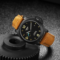 OUPAI 2024 Nouvelle Arrivée Montre de Plongée Hammer Head Shark pour Homme, Bracelet en Caoutchouc, Montre Automatique, Étanche, Lumineuse