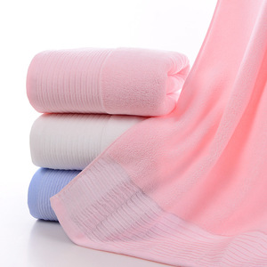 Toalla de Baño Kim Ryan de Algodón Puro 70x140cm, Gruesa y Absorbente, para Uso Doméstico, Rosa, Blanco, Azul - Product Image 2