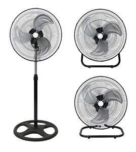 <span class=keywords><strong>Ventilateur</strong></span> <span class=keywords><strong>sur</strong></span> <span class=keywords><strong>pied</strong></span> industriel 3 en 1 de 18 pouces avec un puissant moteur 7120 et des pales en fer, 120 fils, grille de sécurité, base stable de 4,5 kg - Product Image 1