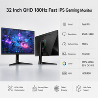 Monitor Gaming Grosir 32 Inci 2K QHD 180Hz Fast IPS HDR400 Layar Esports Refresh Rate Tinggi
