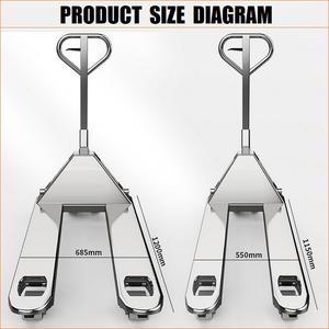 Nuevo Diseño de Transpaleta Manual Hidráulica de Acero Inoxidable para Manejo de Palés, 2000 kg, 2500 kg, Precio de Transpaleta - Product Image 2