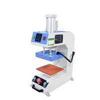 Machine de presse à chaud automatique mini pneumatique à poste unique pour étiquettes de vêtements avec impression par transfert thermique de petite surface