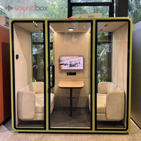 Cabines de bureau insonorisées, cabines téléphoniques acoustiques, salles de réunion silencieuses, espaces de travail mobiles, cabines d'intimité pour 6 personnes