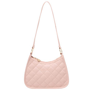 Pink Quilted Shoulder Handbag Promotional Backpack with Stylish Quilted Design