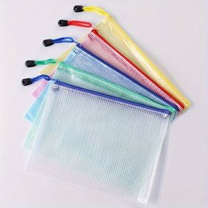 Bolsa de Archivo con Cierre de Malla Transparente A4, Bolsa de Documentos de PVC Impermeable Personalizada para Almacenamiento de Papelería de Oficina y Escolar - Product Image 4