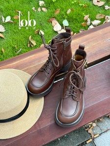 Bottes Martin classiques Ew, à boucle tendance, respirantes, à talon épais, bottes hautes pour femmes - Product Image 3