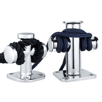 Poteau de bollardage simple en acier inoxydable poli miroir, qualité professionnelle, pour bateaux, yachts et accessoires marins