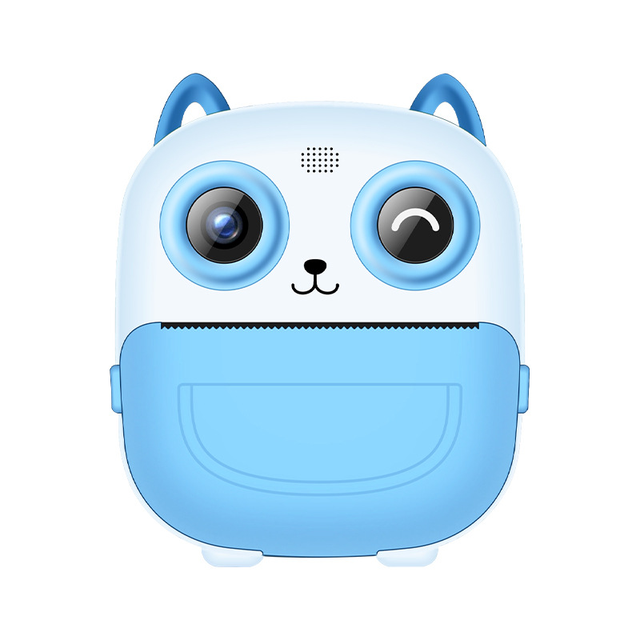 Kids Instant Print Camera with Graffiti DIY Big Head Sticker Filter Mode Toy Gift for Photo Video Recording Kids Camera