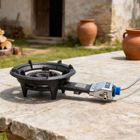 Réchaud à gaz multifonctionnel robuste avec allumage électronique intégré/support de table, forte puissance de feu pour un usage domestique et extérieur